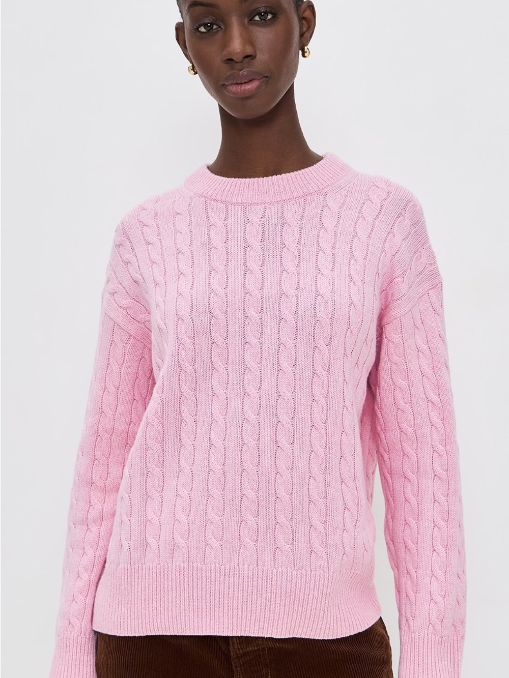 Alex Mill pink Cable Sweater Crewneck pullover